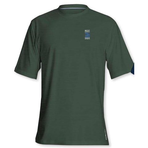 WEST COAST PADDLE SPORTS MEN’S PADDLE SHORT SLEEVE JERSEY - OLIVE - Small - APPAREL
