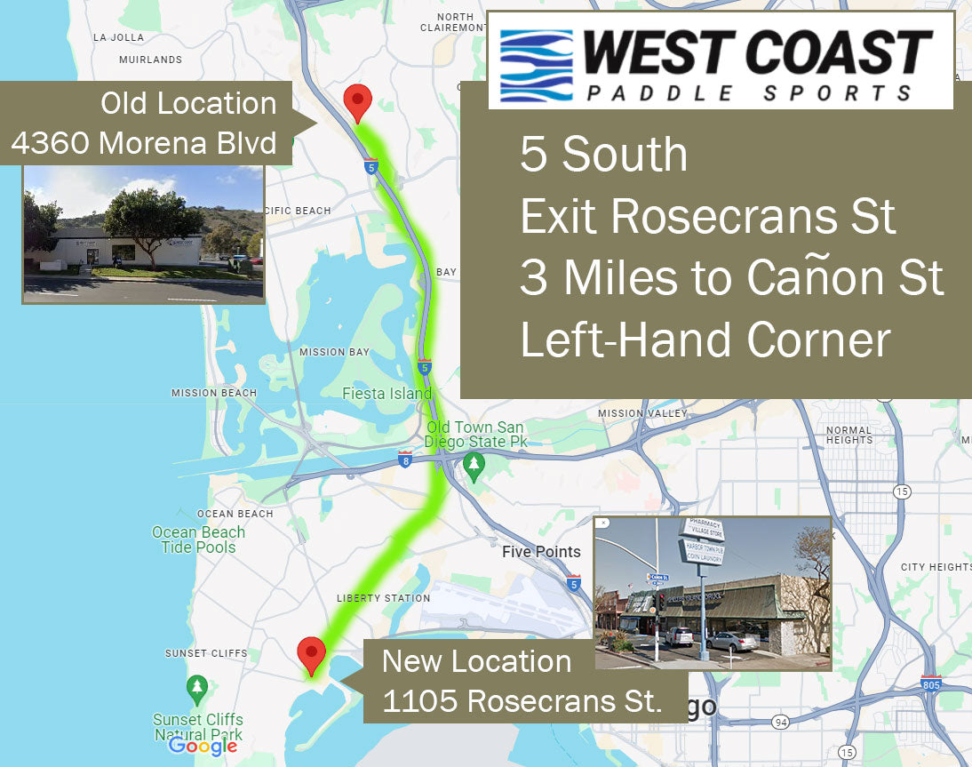 West Coast Paddle Sports moving to New Location in Point Loma