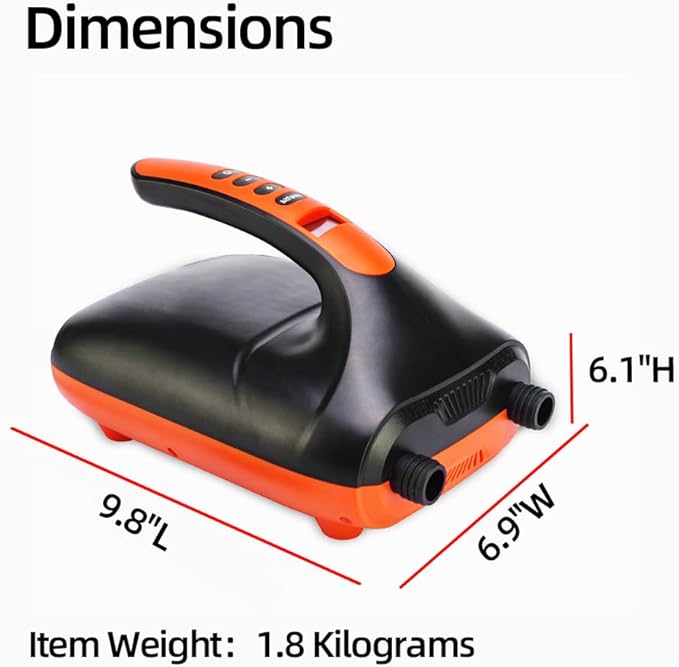 16 PSI High Pressure SUP Electric Air Pump - West Coast Paddle Sports
