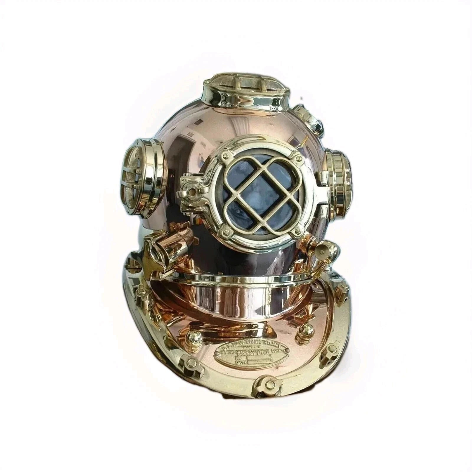 aqua bell diving helmet for sale Ist Mark V United States Navy Diving Helmet Brass Replica