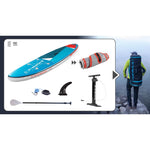 2023 INFLATABLE SUP 10’8 X 33+ X 5.5 iGO ZEN ROLL SC WITH PADDLE - Inflatable Boards