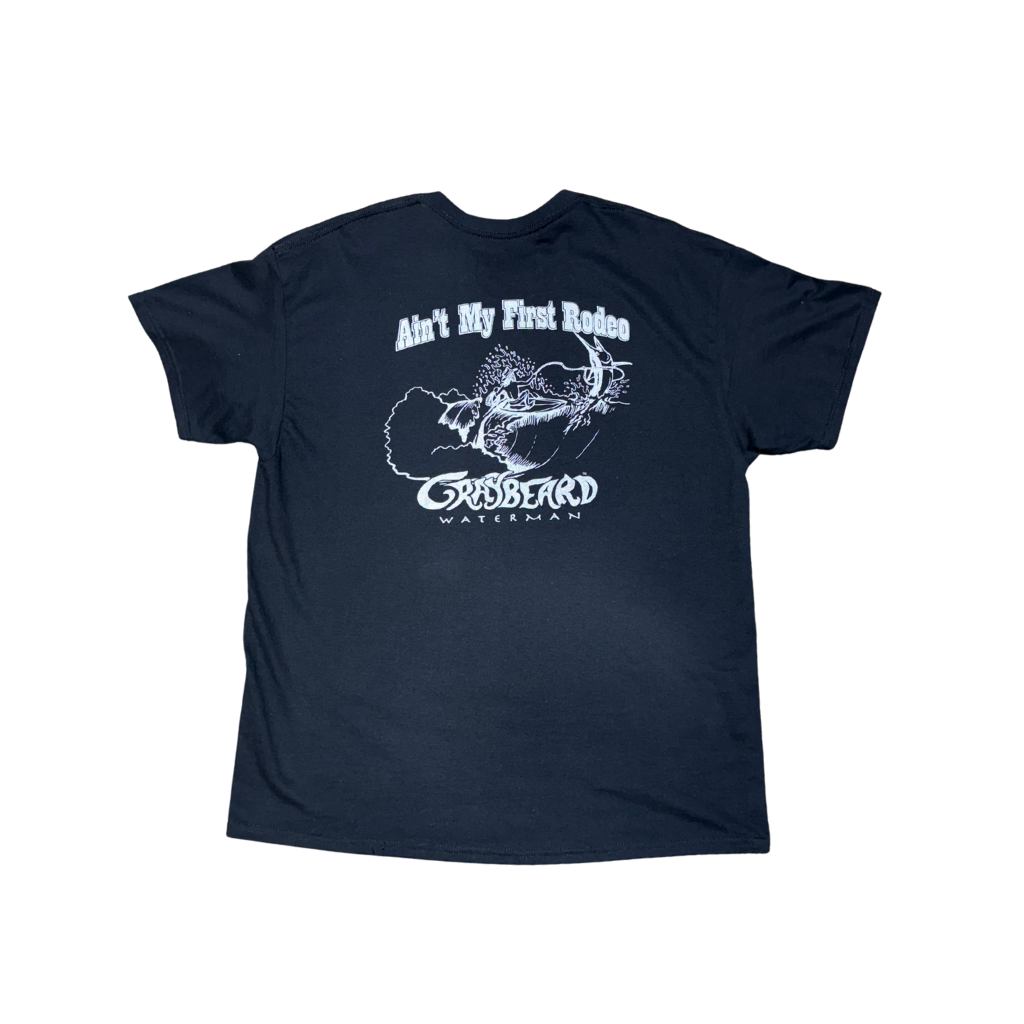 Graybeard Waterman Ain't My First Rodeo Swordfish Wrangler T-shirt - Black