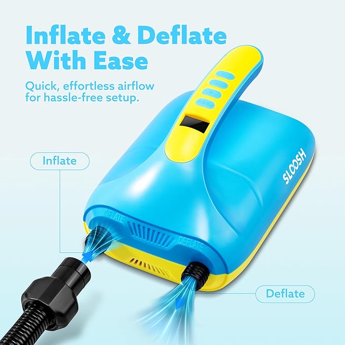 Electric Paddle Board Pump, 20 PSI High-Pressure Dual-Stage Inflation SUP Air Pump