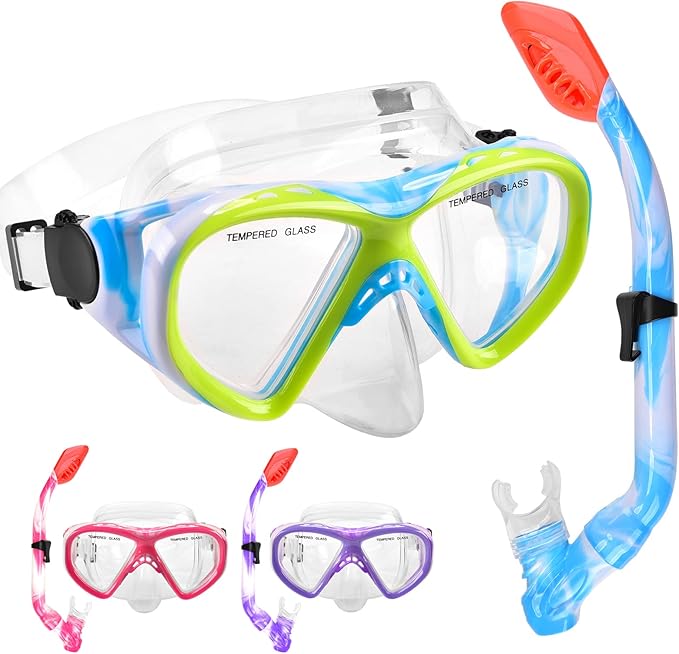 Kids Snorkel Set Dry Top Snorkeling Gear