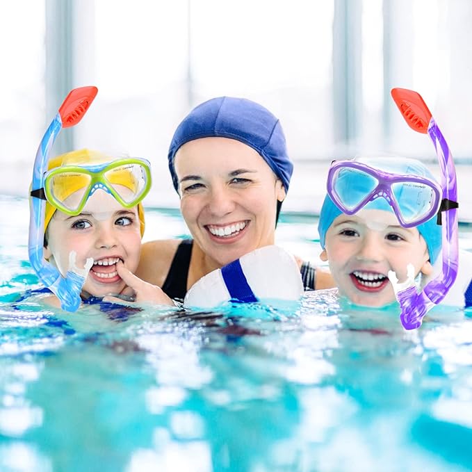 Kids Snorkel Set Dry Top Snorkeling Gear