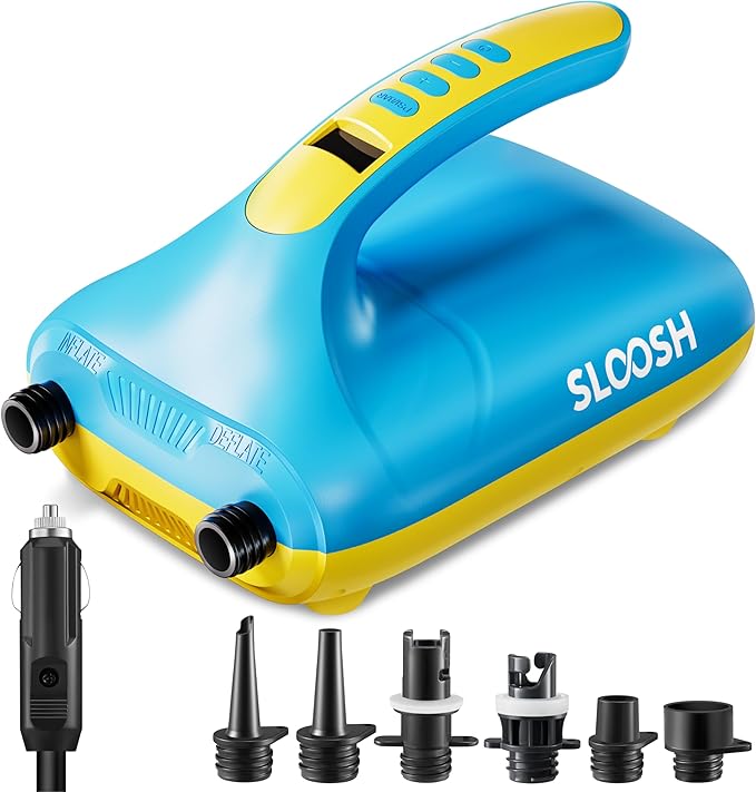 Electric Paddle Board Pump, 20 PSI High-Pressure Dual-Stage Inflation SUP Air Pump