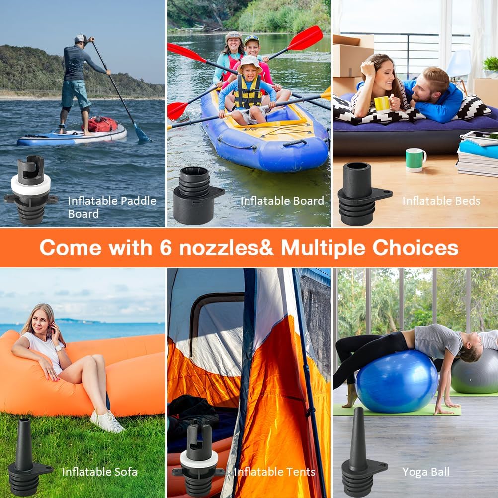 20PSI Paddle Board Pump-Portable Electric SUP Air Pump, Dual Stage Inflation & Deflation