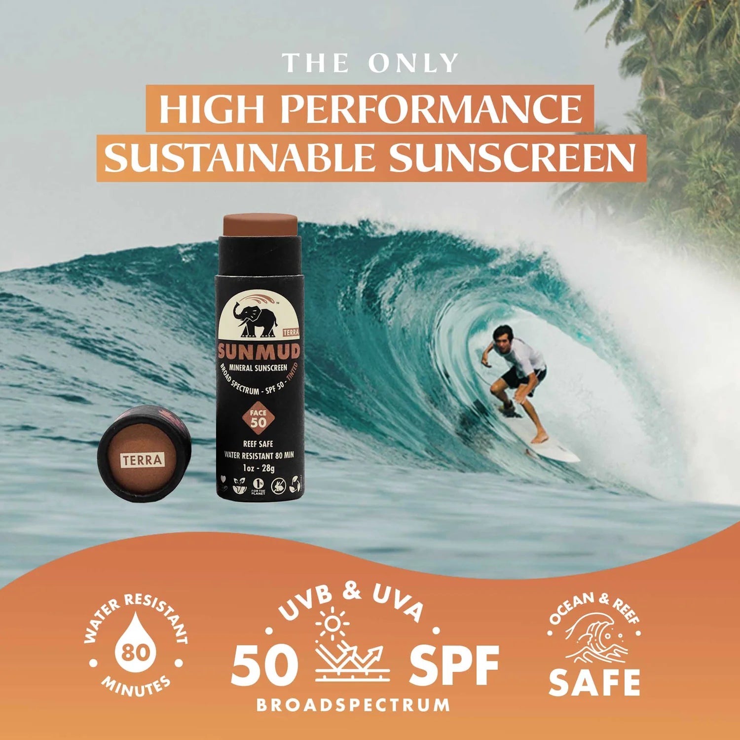 Sunmud Mineral Sunscreen Tinted Sports Stick