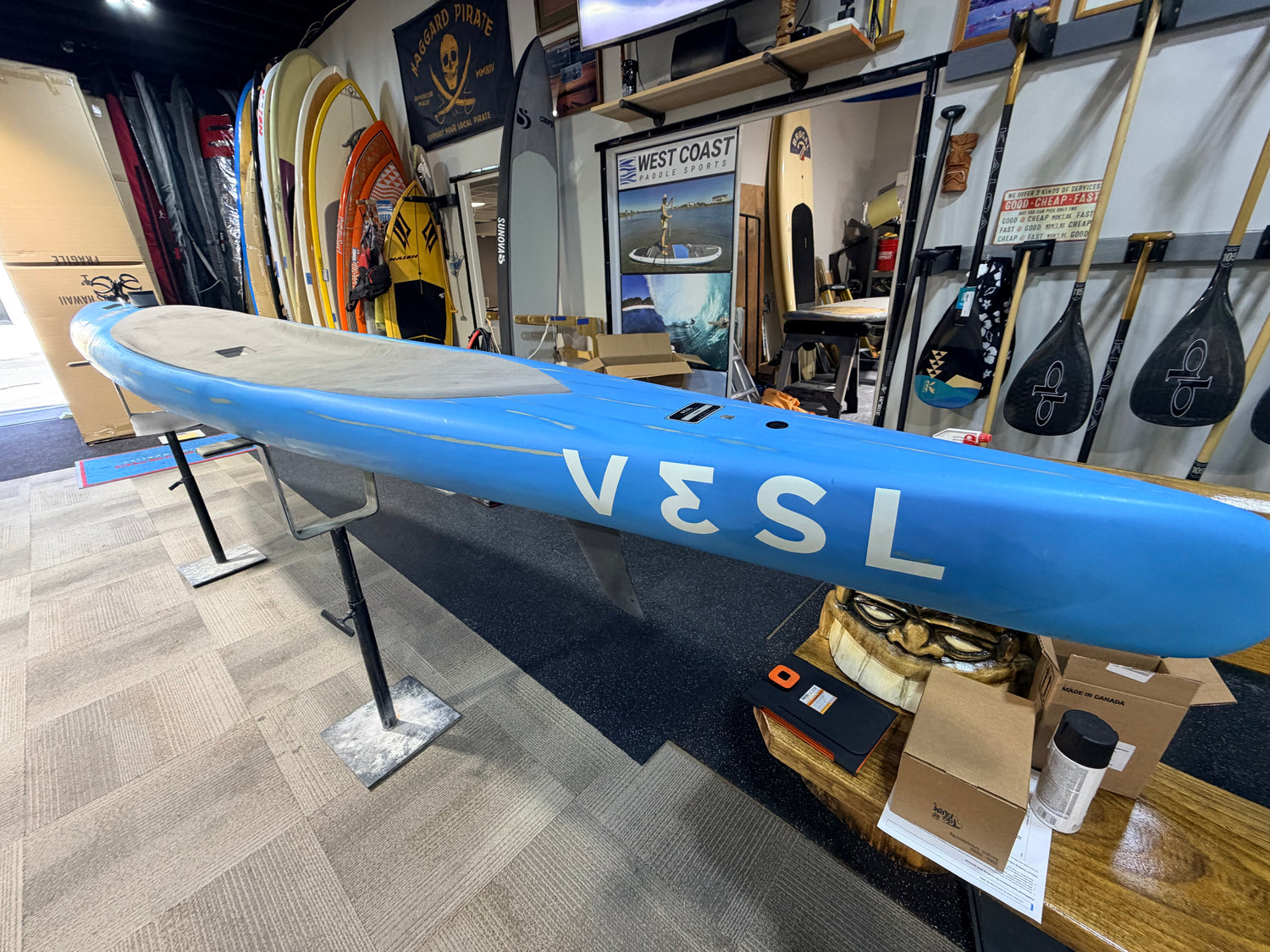 USED - VESL PRONE PADDLE BOARD 14' x 20.75" 250L - Blue