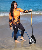 SILVERBACK HAWAII WOMEN’S HAWAIIAN HYDRO HOODIE – PALM TREE PRINT - West Coast Paddle Sports