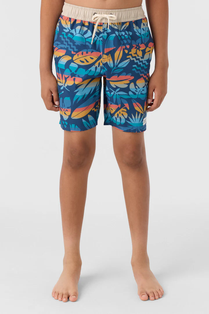 BOY'S HERMOSA ELASTIC WAIST 16" SWIM TRUNKS - INDIGO