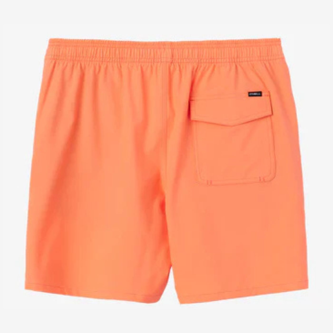 LENNOX HERMOSA SOLID ELASTIC WAIST 17" SWIM TRUNK - CORAL