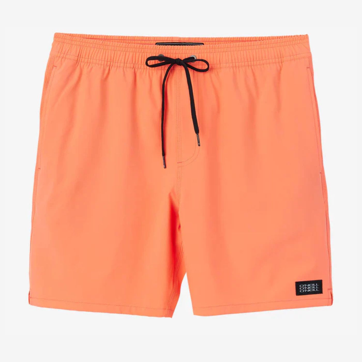 LENNOX HERMOSA SOLID ELASTIC WAIST 17" SWIM TRUNK - CORAL