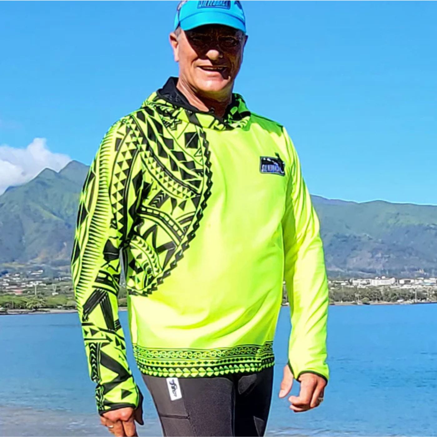 Silverback Hawaii Hawaiian Hydro Hoodie Paddle Shirt - Men's Tribal Tatoo