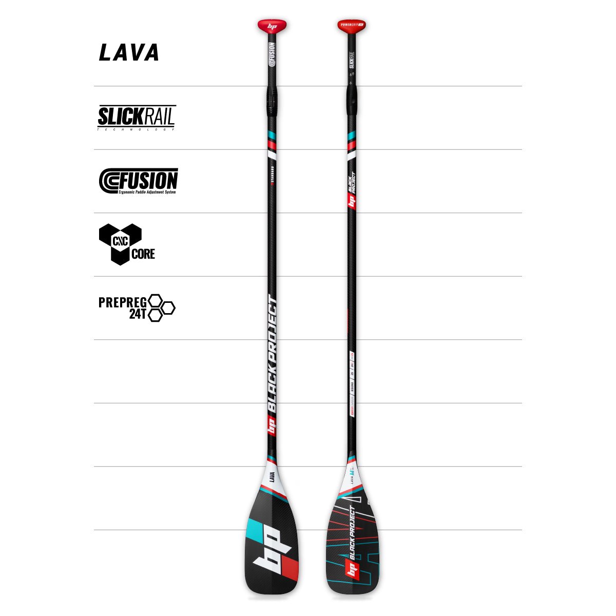 BLACK PROJECT LAVA Adjustable SUP Paddle - West Coast Paddle Sports