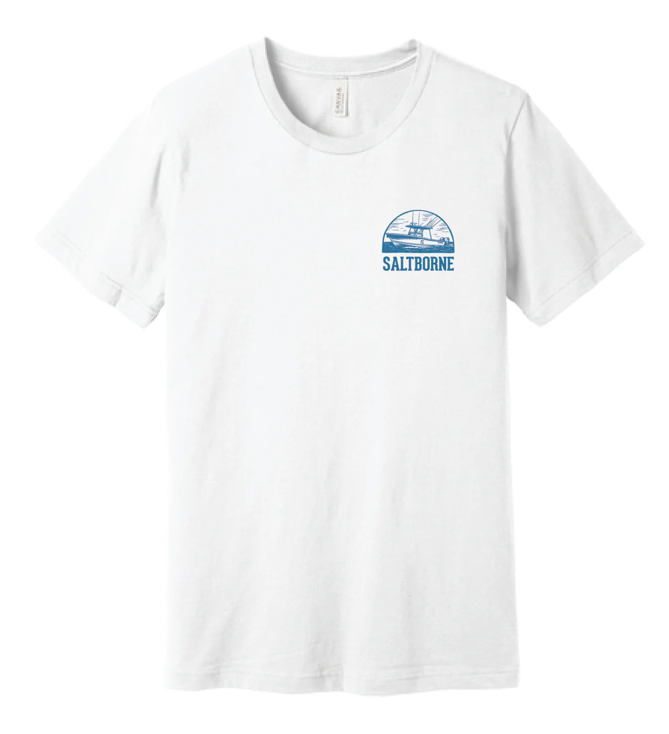 Saltborne Boat At Sea Tee - White