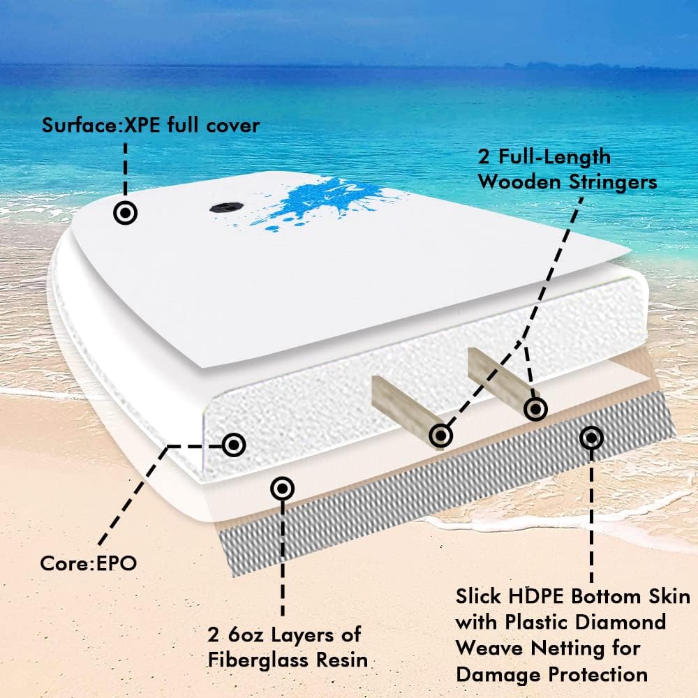 Bodyboard for Beach Include Leash 42 Inch Body Board - West Coast Paddle Sports