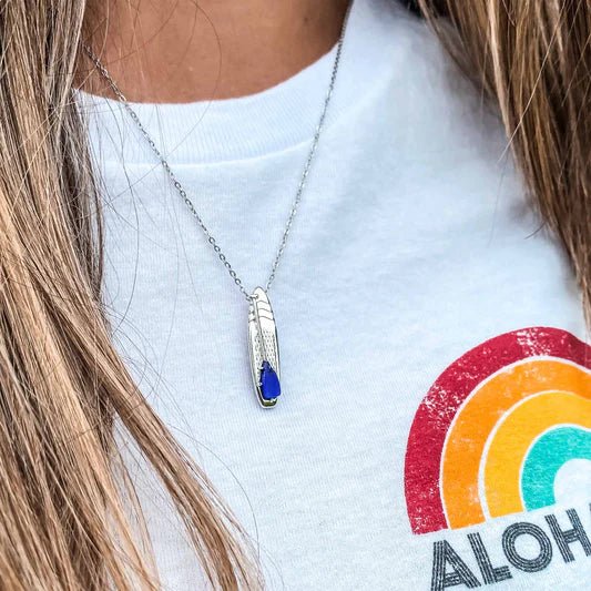 Born To Rock Jewelry Birthstone Paddle Board Necklace - West Coast Paddle Sports
