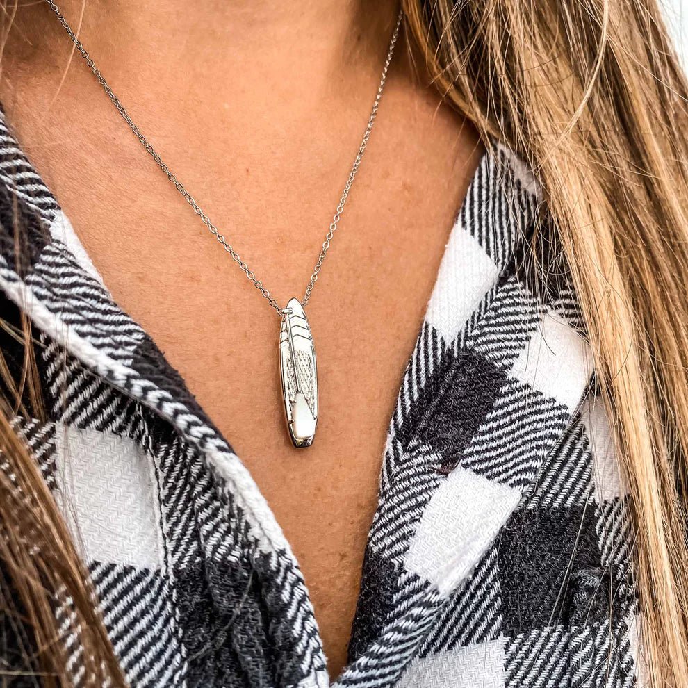 Born To Rock Jewelry Birthstone Paddle Board Necklace - West Coast Paddle Sports