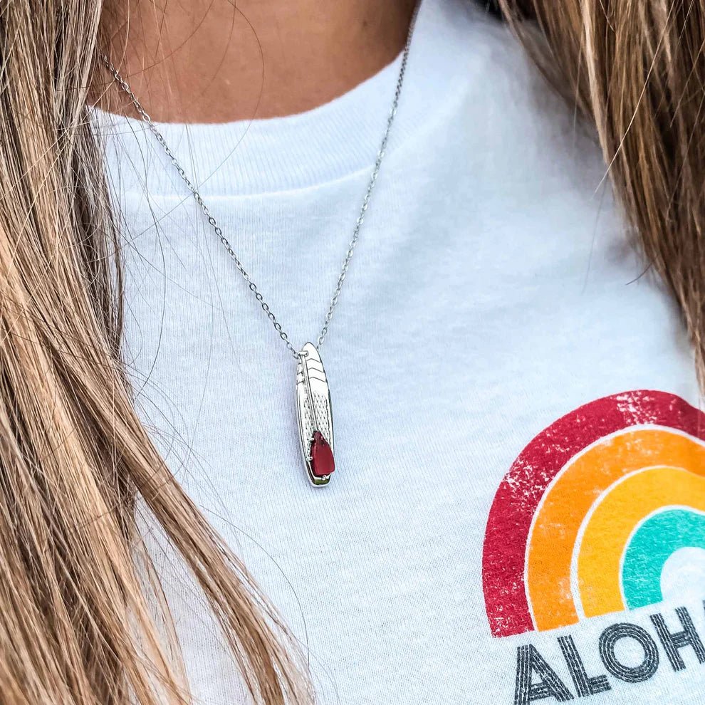 Born To Rock Jewelry Birthstone Paddle Board Necklace - West Coast Paddle Sports