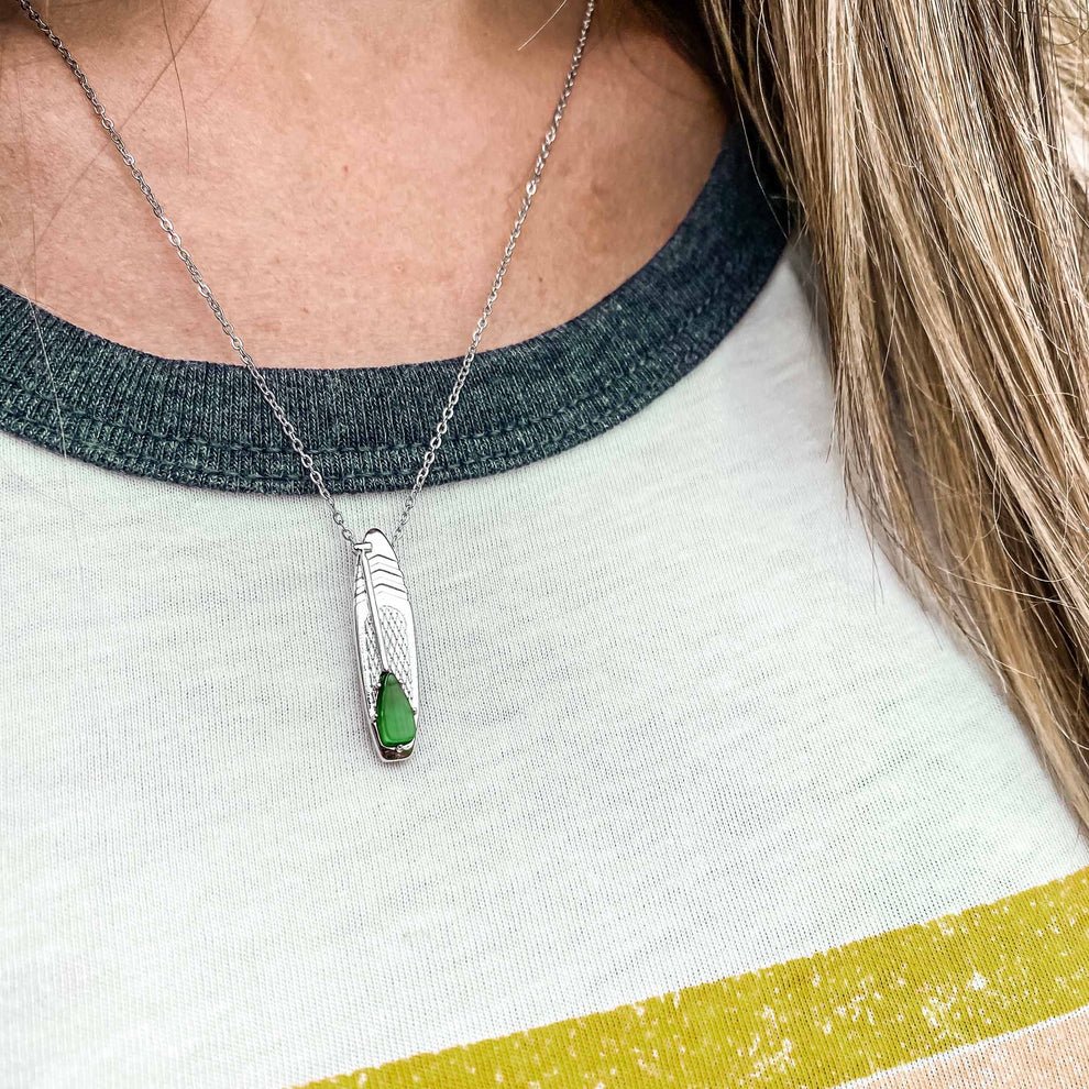 Born To Rock Jewelry Birthstone Paddle Board Necklace - West Coast Paddle Sports