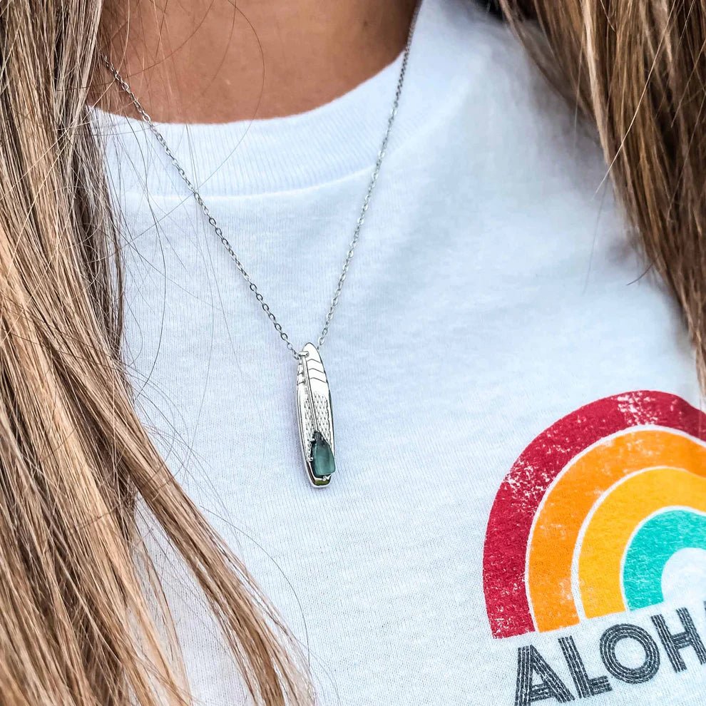Born To Rock Jewelry Birthstone Paddle Board Necklace - West Coast Paddle Sports