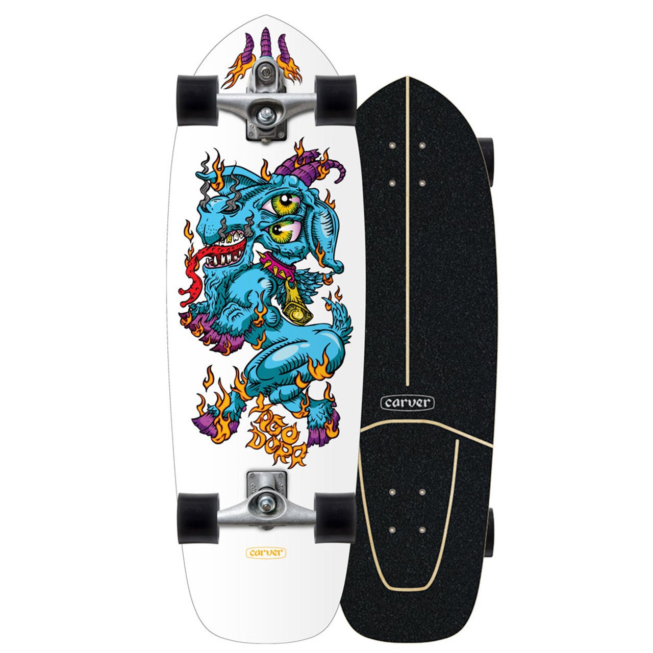 Carver C7 Raw 30.75" Yago Fire Goat Surfskate Complete (V3) - West Coast Paddle Sports