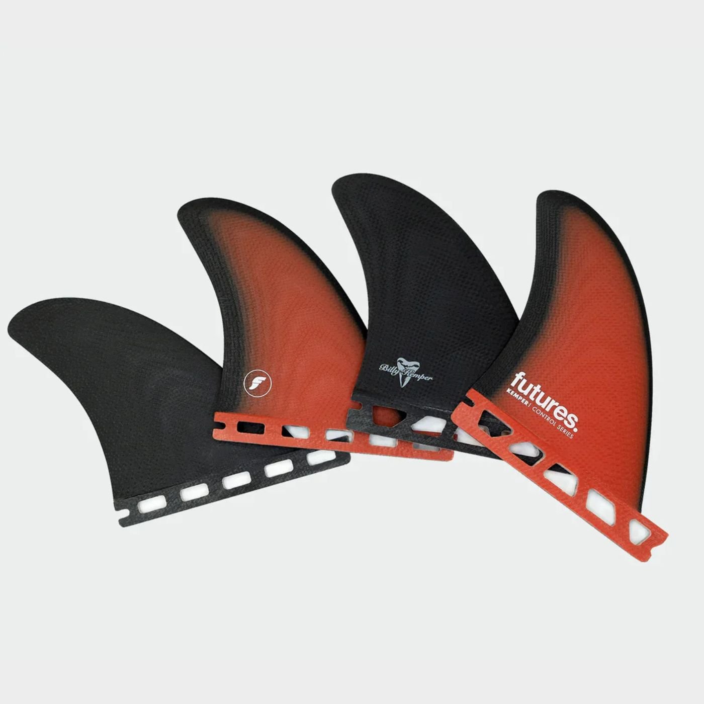 Futures - Billy Kemper Quad Red/ Black Surf Fins - West Coast Paddle Sports