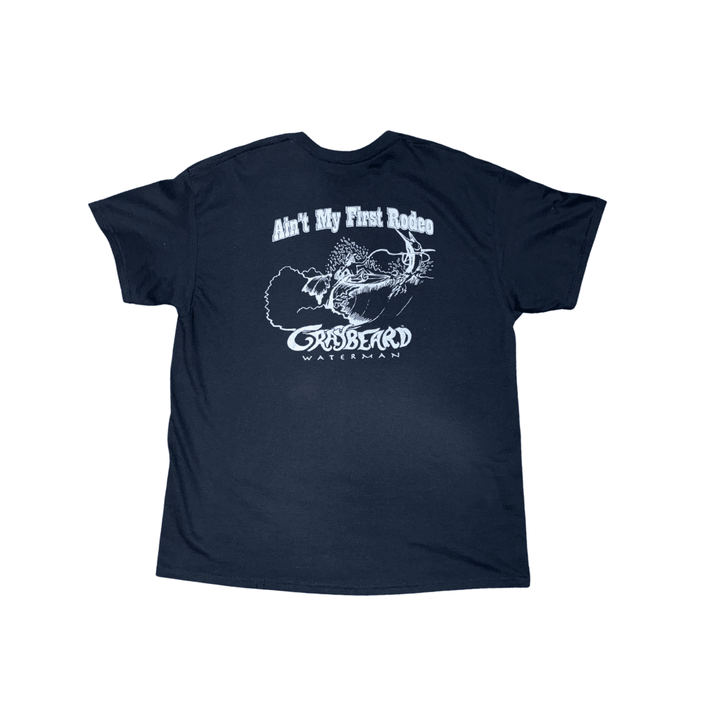 Graybeard Waterman Ain't My First Rodeo Swordfish Wrangler T-shirt - Black - West Coast Paddle Sports