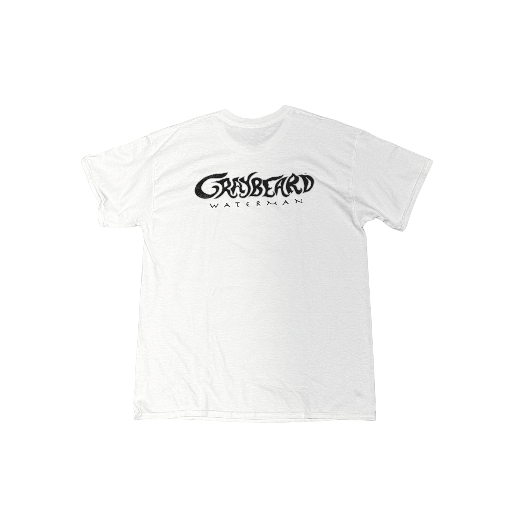 Graybeard Waterman ORIGINAL GRAYBEARD WATERMAN LOGO TEE - White - West Coast Paddle Sports