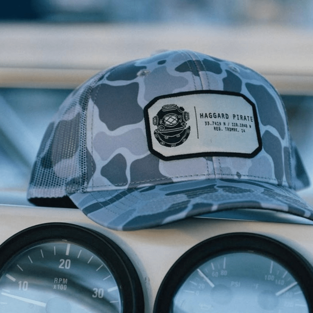 Haggard Pirate Camo Dive Helmet Retro Trucker - West Coast Paddle Sports