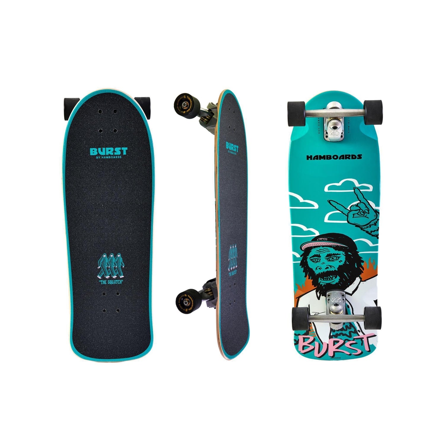 Hamboards Burst 32 — Carving Pumping Surfskate - West Coast Paddle Sports