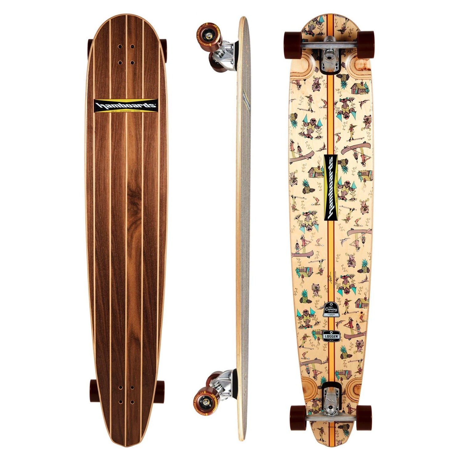 Hamboards Logger 60 — Surf - Style Longboard Skateboard - West Coast Paddle Sports