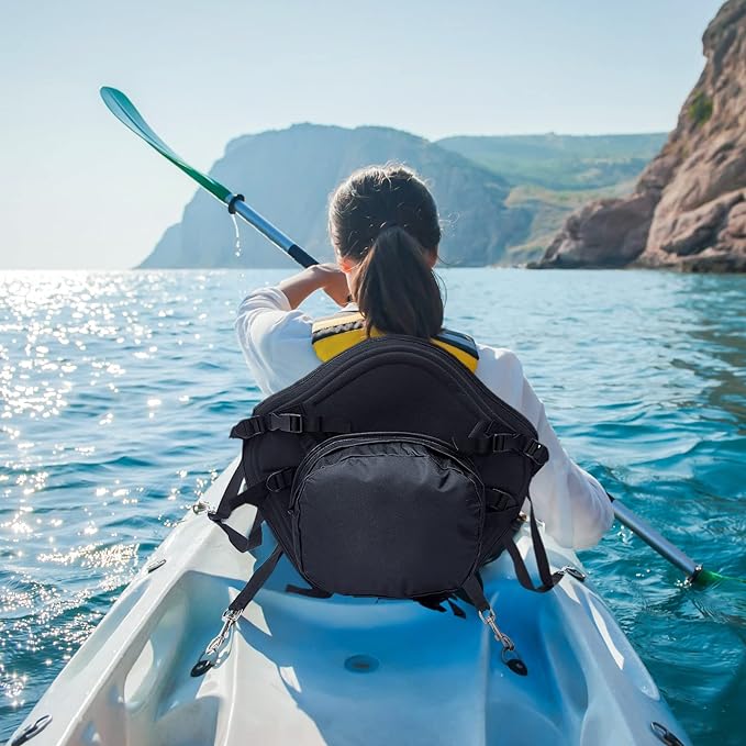 Kayak Seats with Back Support Padded Boat Seat with Detachable Storage Bag - West Coast Paddle Sports