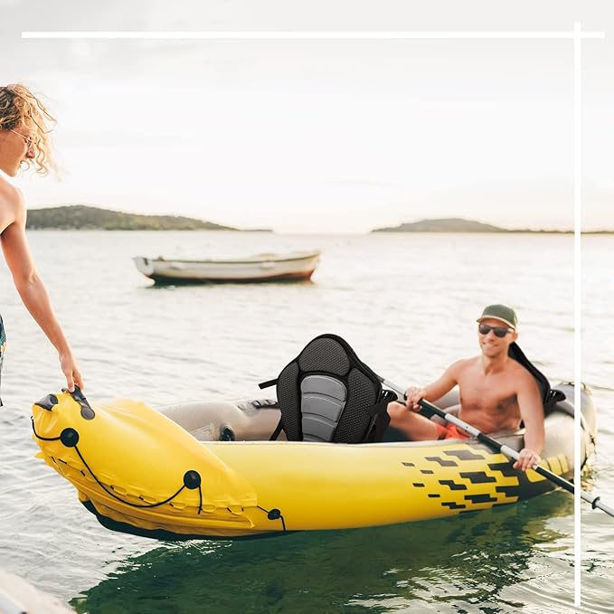 Kayak Seats with Back Support Padded Boat Seat with Detachable Storage Bag - West Coast Paddle Sports