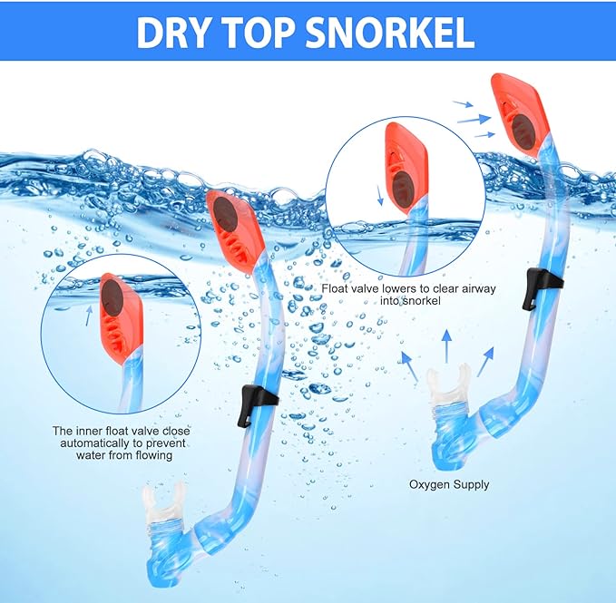 Kids Snorkel Set Dry Top Snorkeling Gear - West Coast Paddle Sports