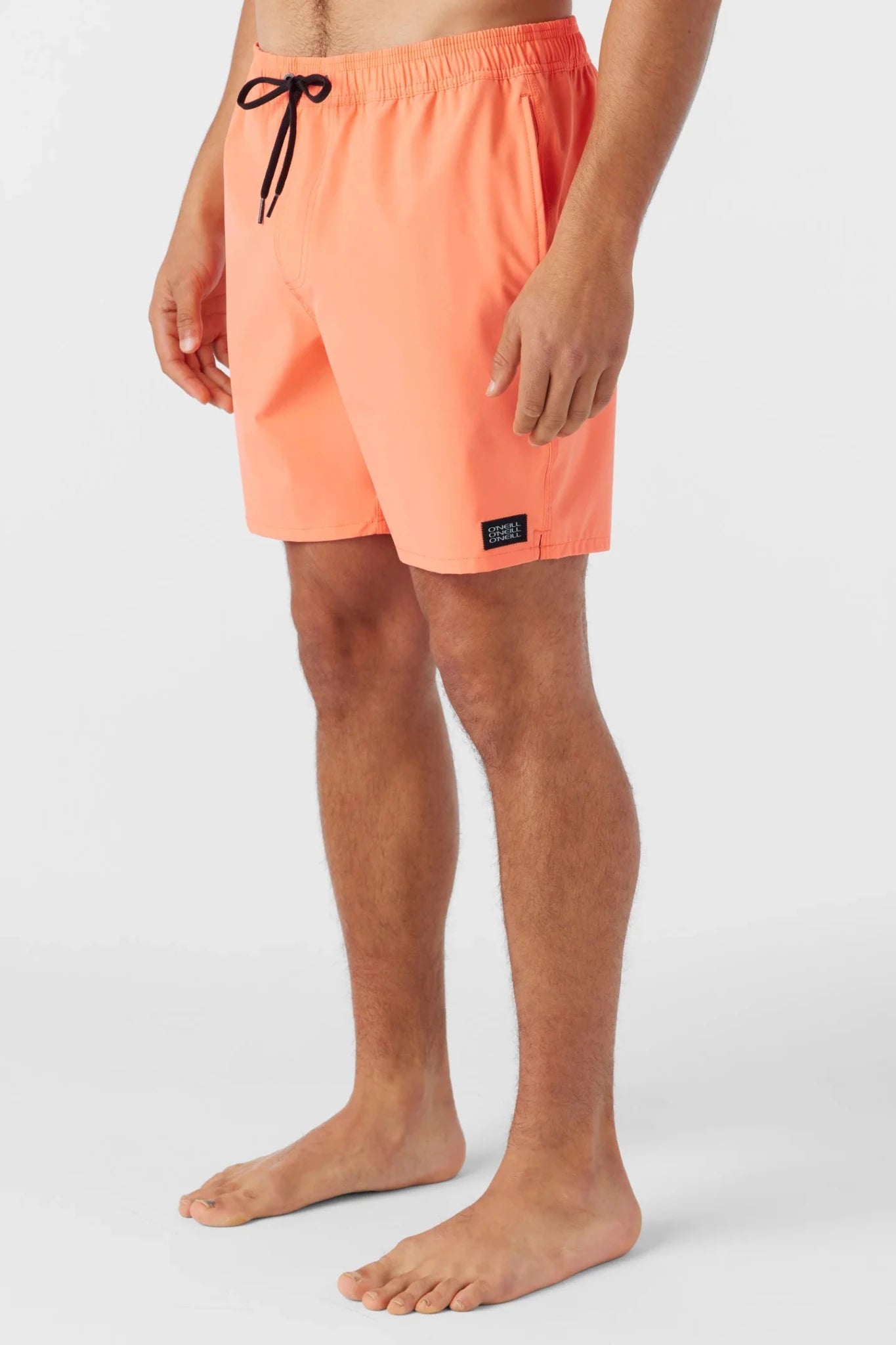 LENNOX HERMOSA SOLID ELASTIC WAIST 17" SWIM TRUNK - CORAL - West Coast Paddle Sports