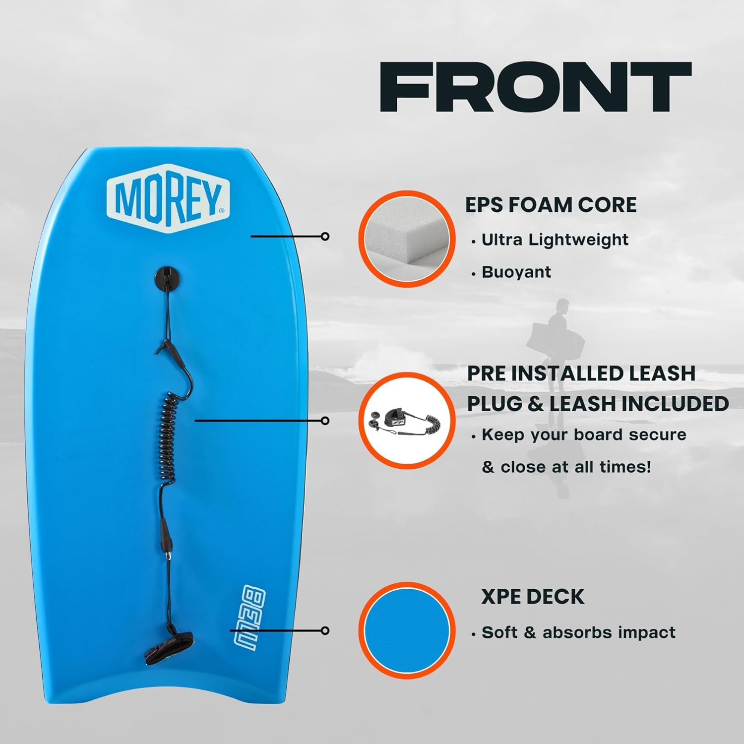 MOREY Boogie Body Board 38" - West Coast Paddle Sports
