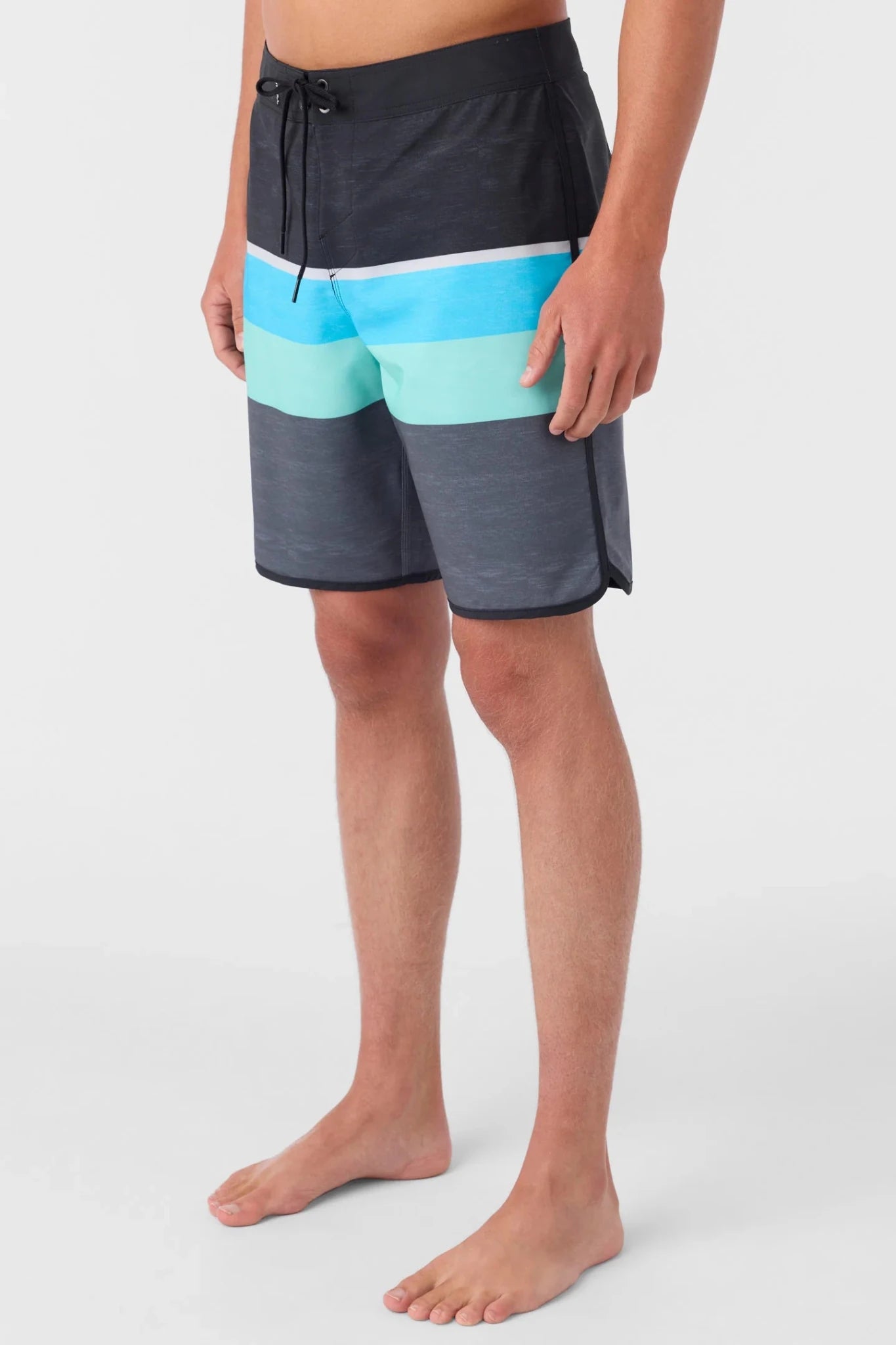 O'NEILL LENNOX SCALLOP 19" BOARDSHORTS - BLACK - West Coast Paddle Sports