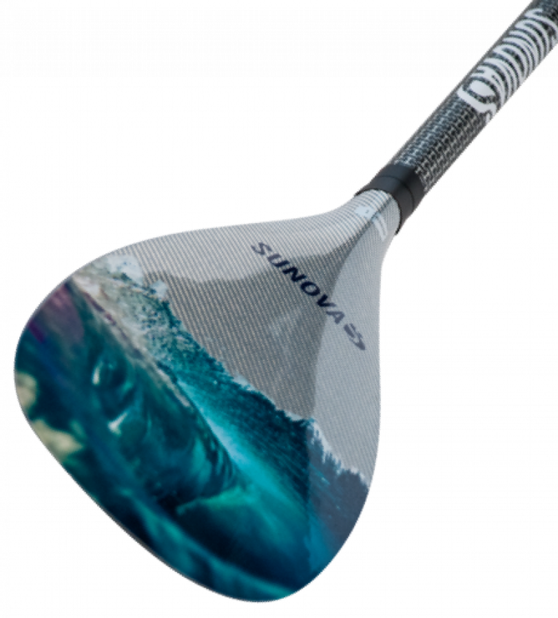 Sunova Carbon Paddle - Adjustable - Silver Wave