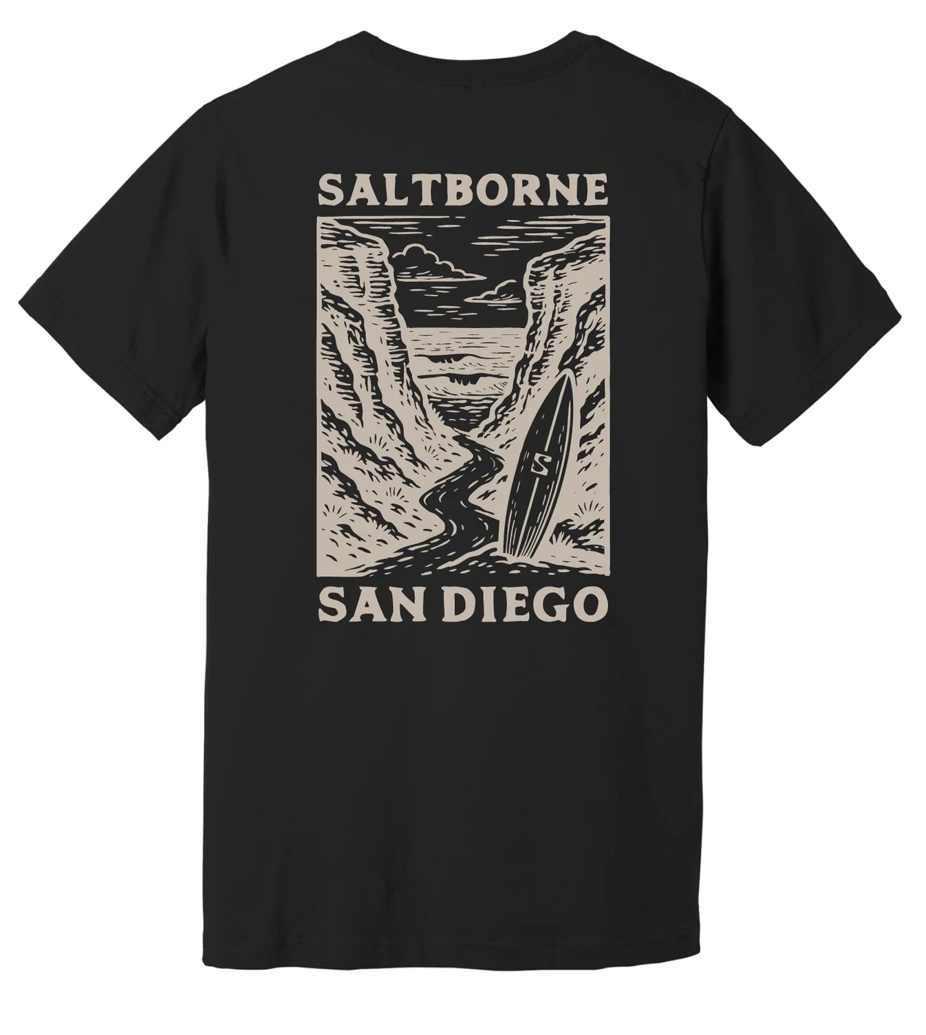 Saltborne San Diego Bluffs T-Shirt - Black
