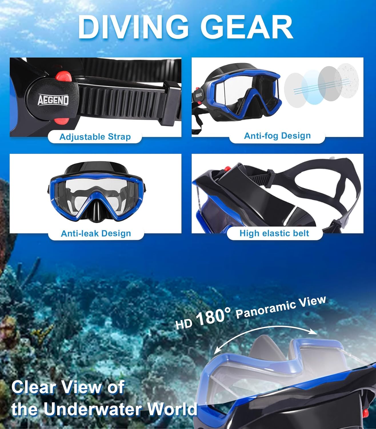 Snorkeling Gear for Adults Youth Kids, Snorkel Mask with Top Dry Valve - West Coast Paddle Sports