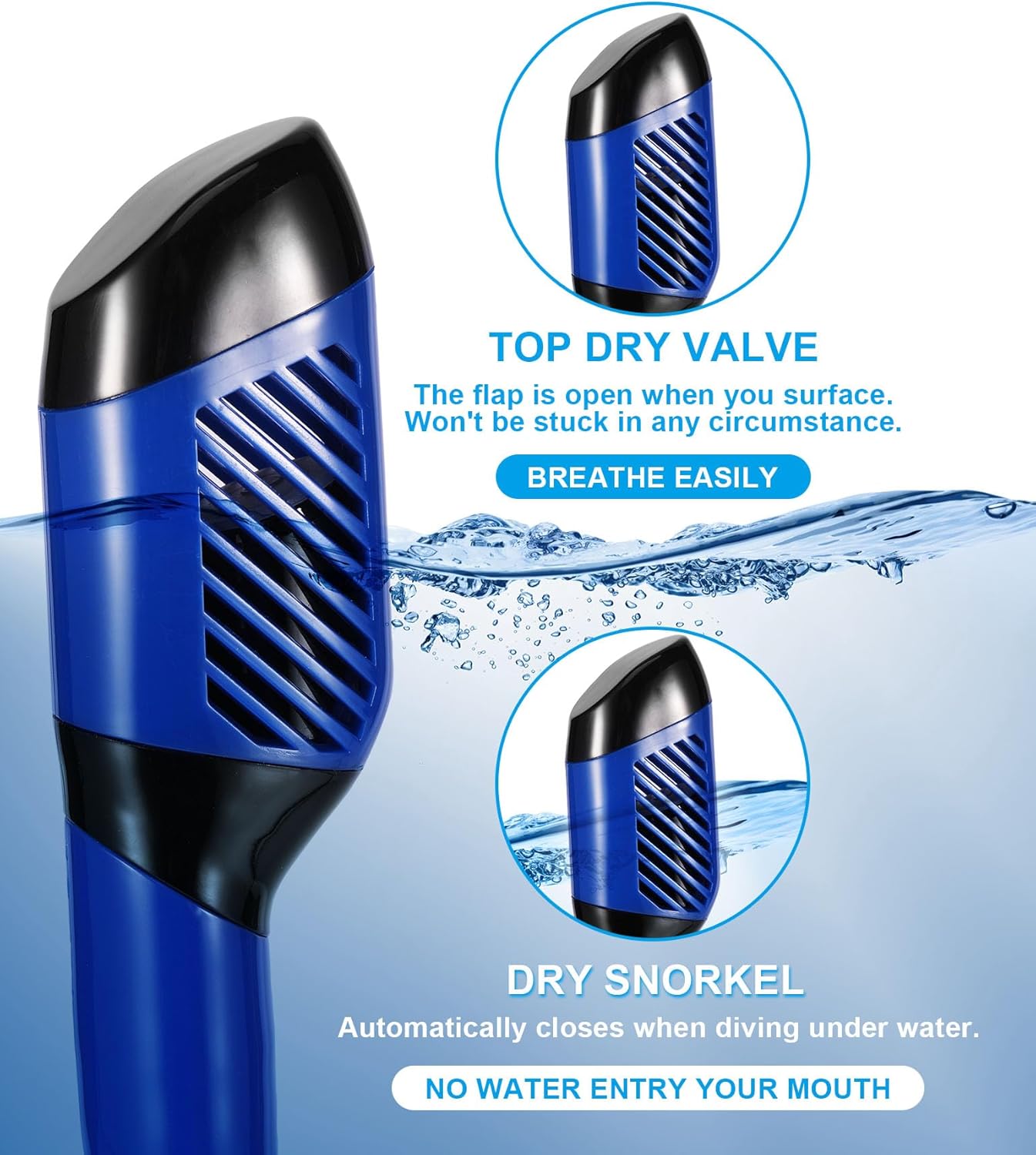 Snorkeling Gear for Adults Youth Kids, Snorkel Mask with Top Dry Valve - West Coast Paddle Sports