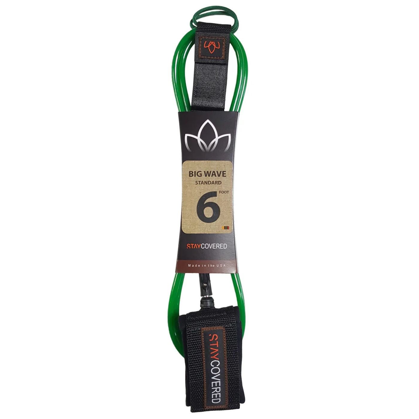STAY COVERED 5/16" DOUBLE SWIVEL 6' STRAIGHT LEASH - West Coast Paddle Sports