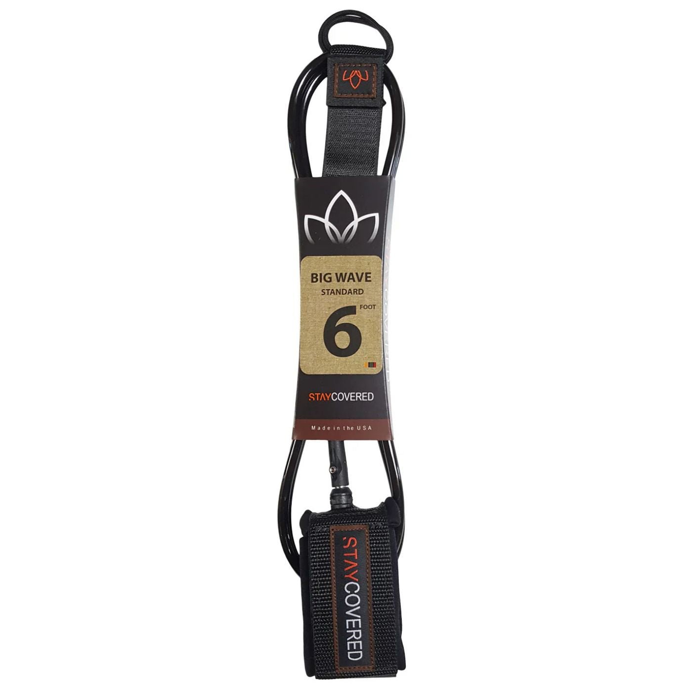 STAY COVERED 5/16" DOUBLE SWIVEL 6' STRAIGHT LEASH - West Coast Paddle Sports