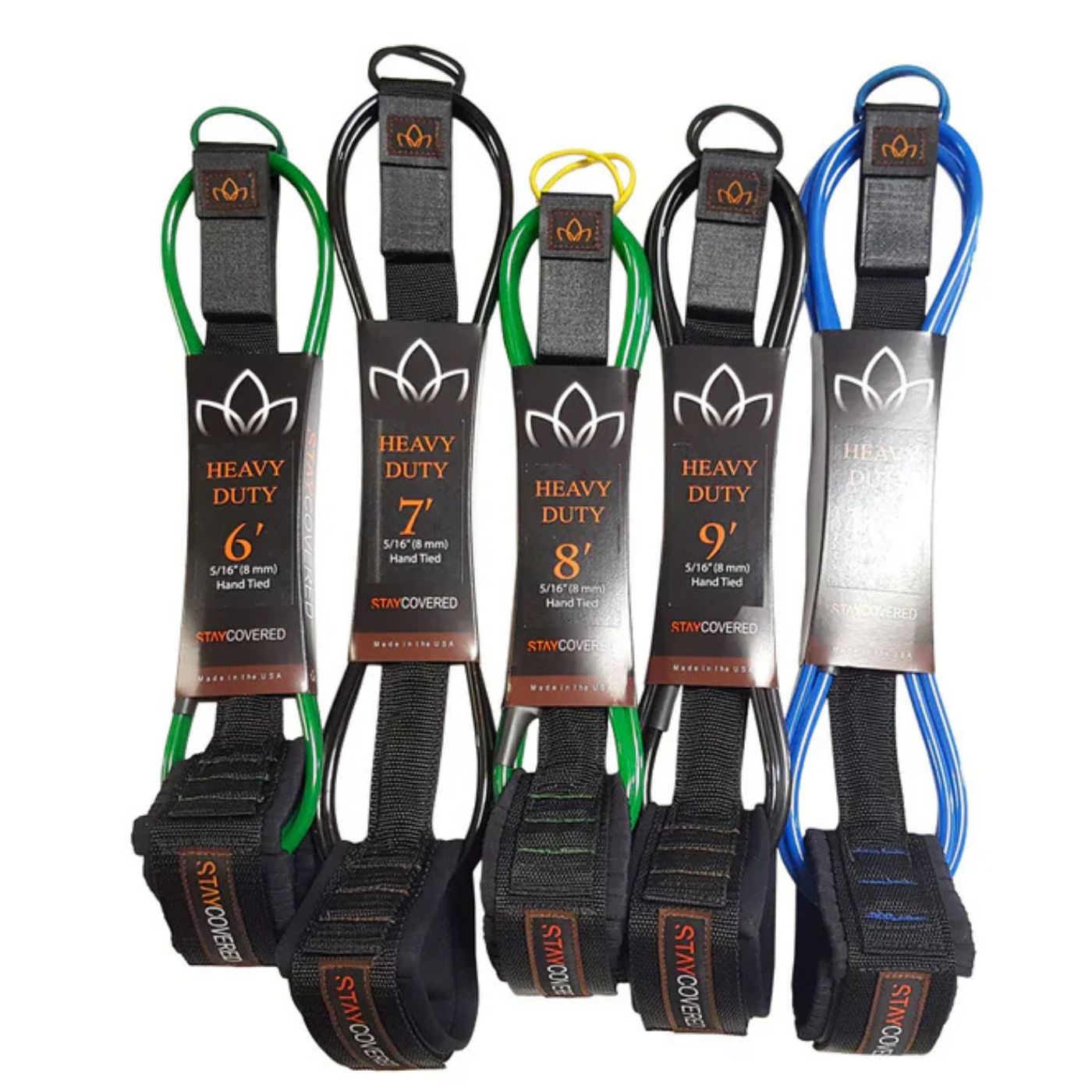 STAY COVERED Big Wave Double Swivel 8' Leash - West Coast Paddle Sports