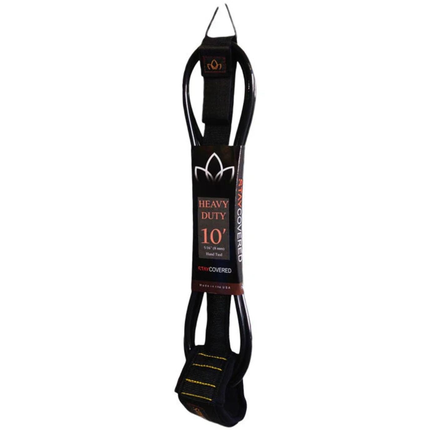 STAY COVERED HEAVY DUTY HAND TIED 9' XL LEASH - West Coast Paddle Sports