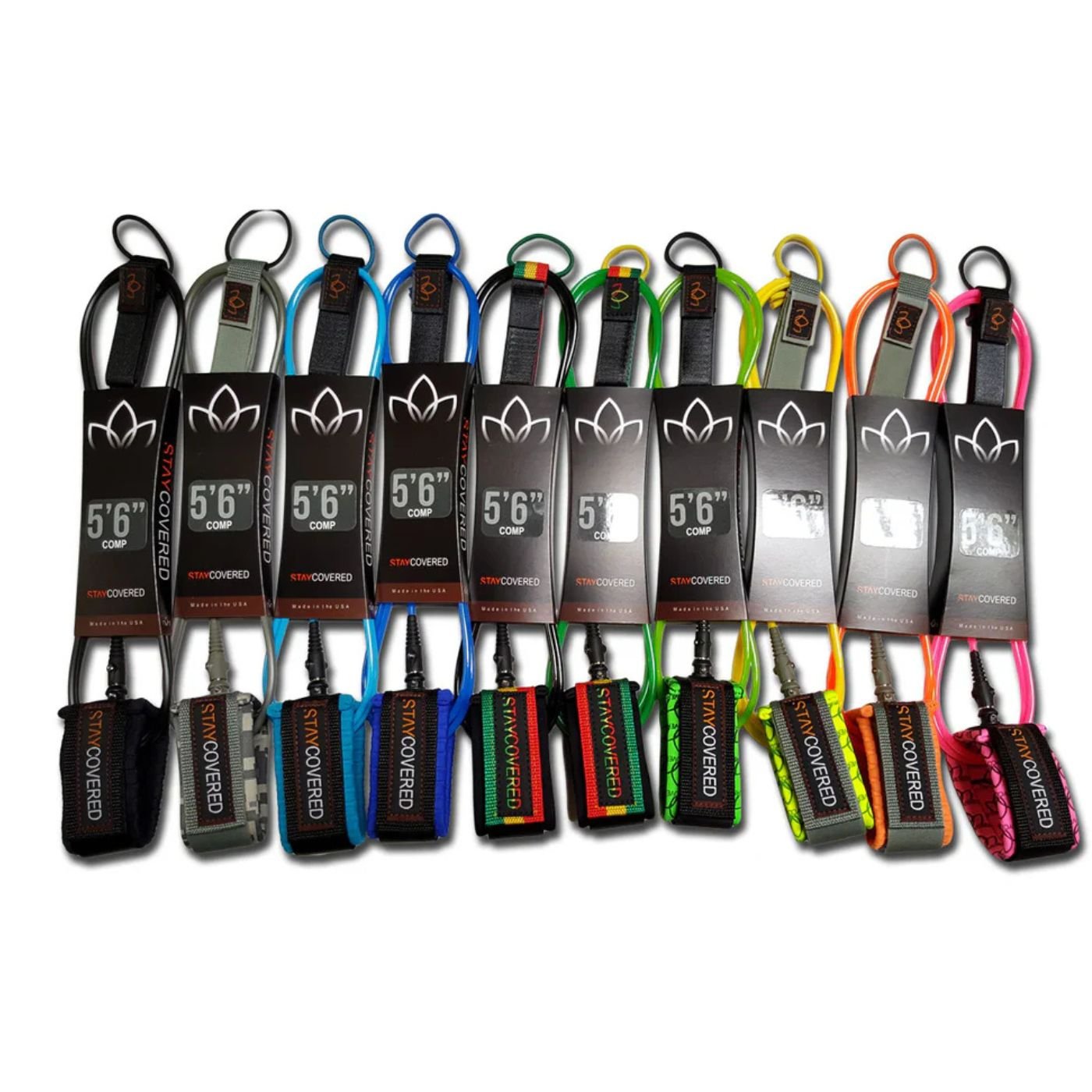 STAY COVERED STANDARD COMP LEASH 5'6" - West Coast Paddle Sports