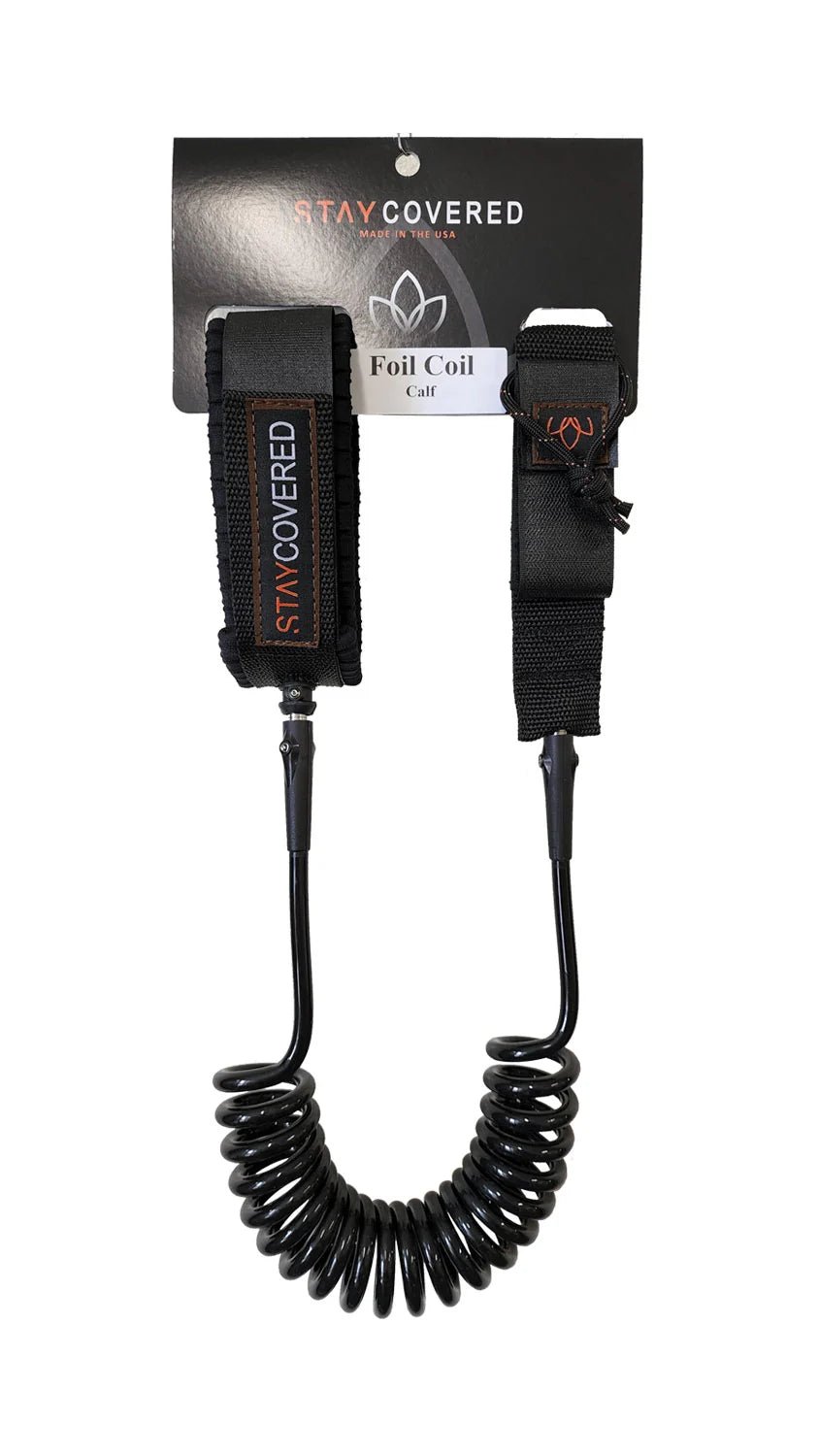 STAY COVERED SUP FOIL COIL LEASH - CALF - West Coast Paddle Sports