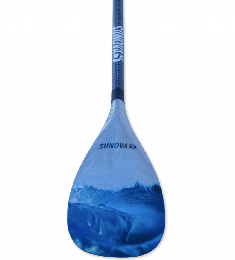 Sunova Carbon Paddle - Adjustable - Silver Wave - West Coast Paddle Sports
